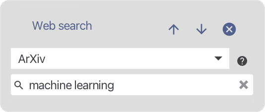 JabRef's web search box